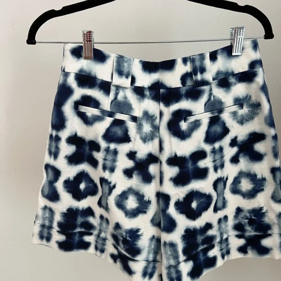 PIAZZA SEMPIONE Tie-Dye Print Canvas Shorts SZ 42